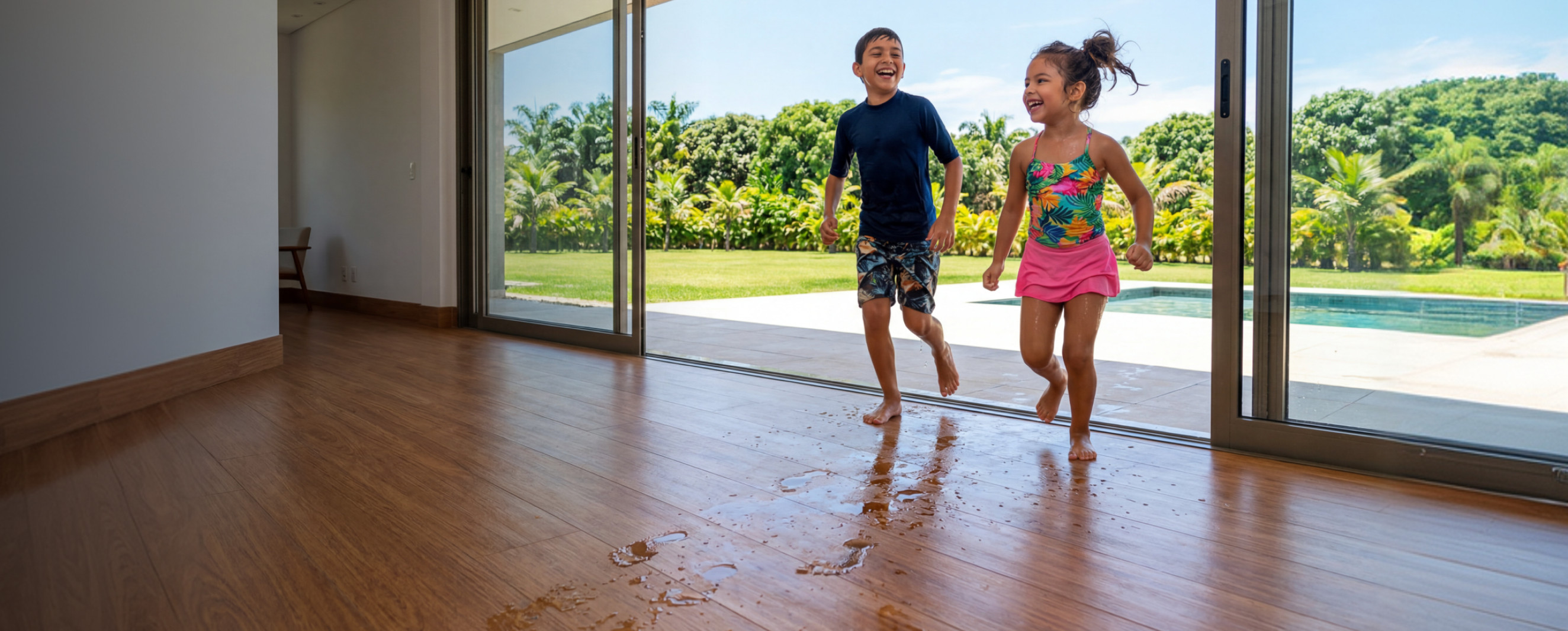 Ambiente com piso laminado Durafloor resistente a agua