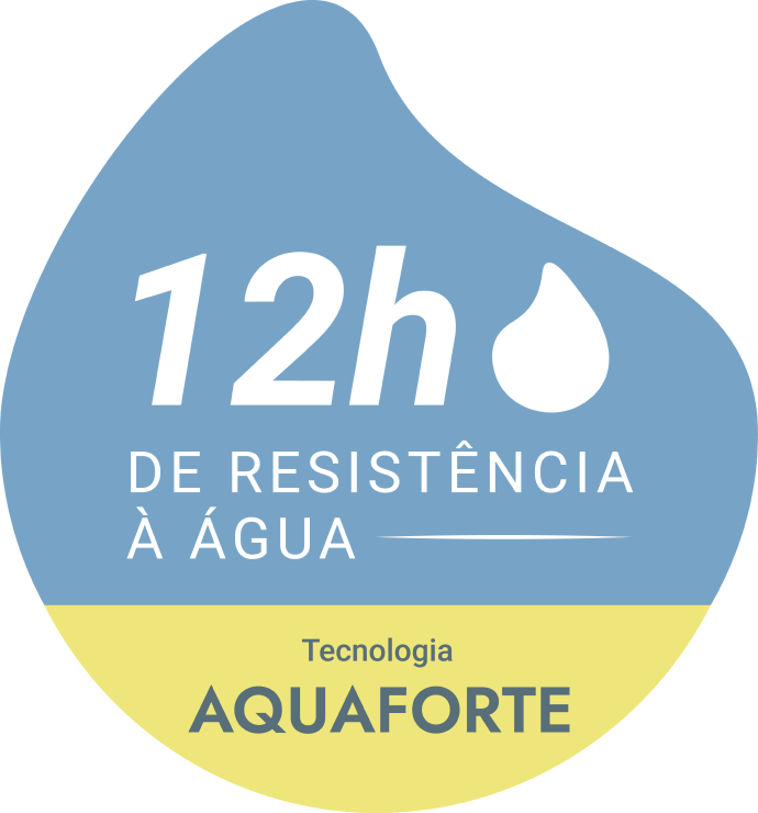 12 horas de Resistência à água - Tecnologia Aquaforte