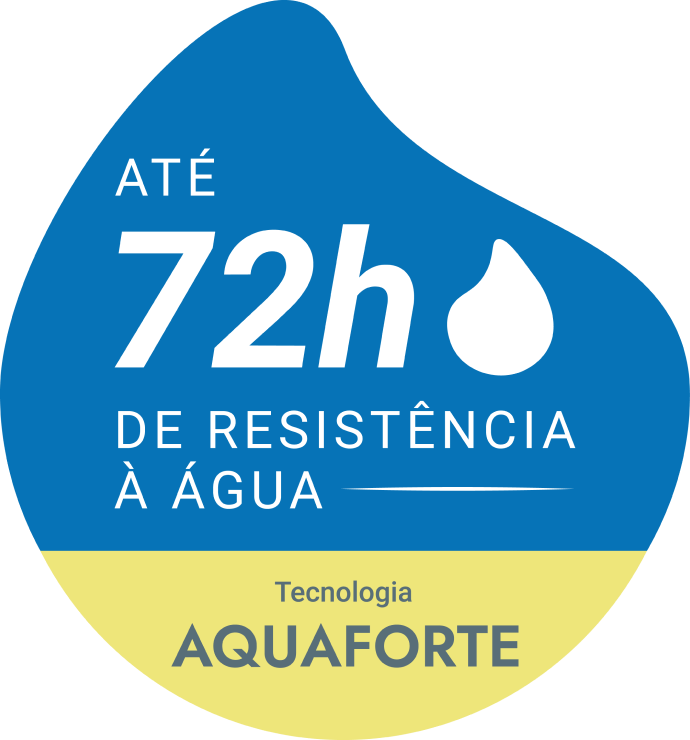 Até 72 horas de resistência a água